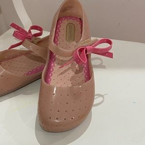 Mini Melissa shoes blush pink bow size 11
